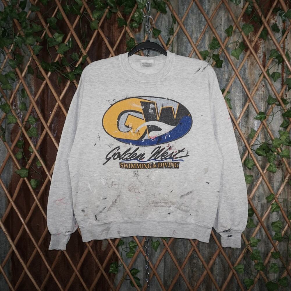 L - Vintage Y2K Beautiful 1990s paint splatter crewneck